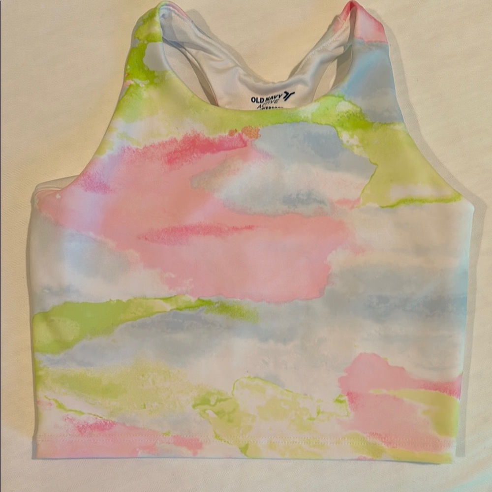 Old Navy Pastel Tie-Dye Crop Top